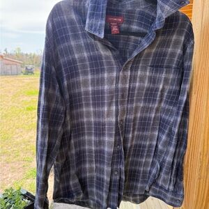 Cotton On Men's Blue Plaid Shirt